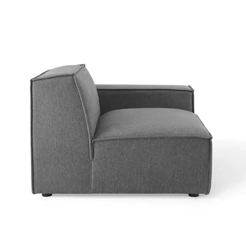 Modway 2pc Restore Sectional Sofa Charcoal: Contemporary Modular Couch, Polyester Upholstery, Wood Frame