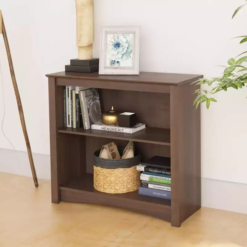 29" 2 Shelf Bookcase Espresso - Prepac: Adjustable Shelves, Laminated Finish, Wood Composite, 40 lbs Capacity