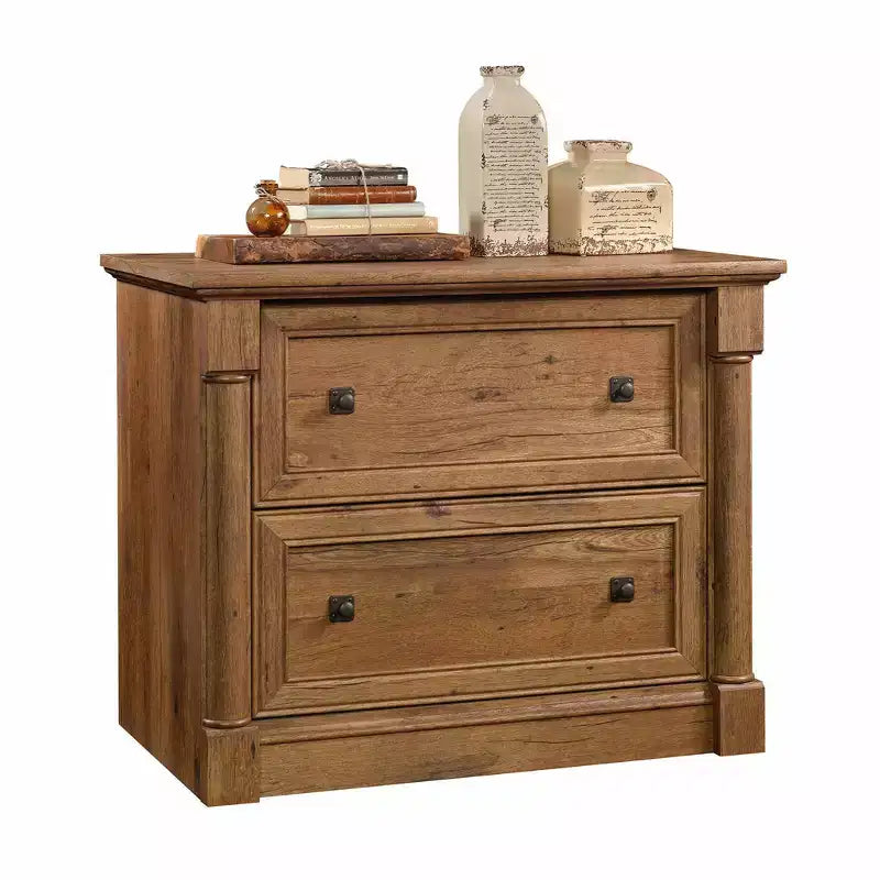 Palladia File Vintage Oak - Sauder: 2-Drawer Lateral, Safety Interlock, Home Office Storage