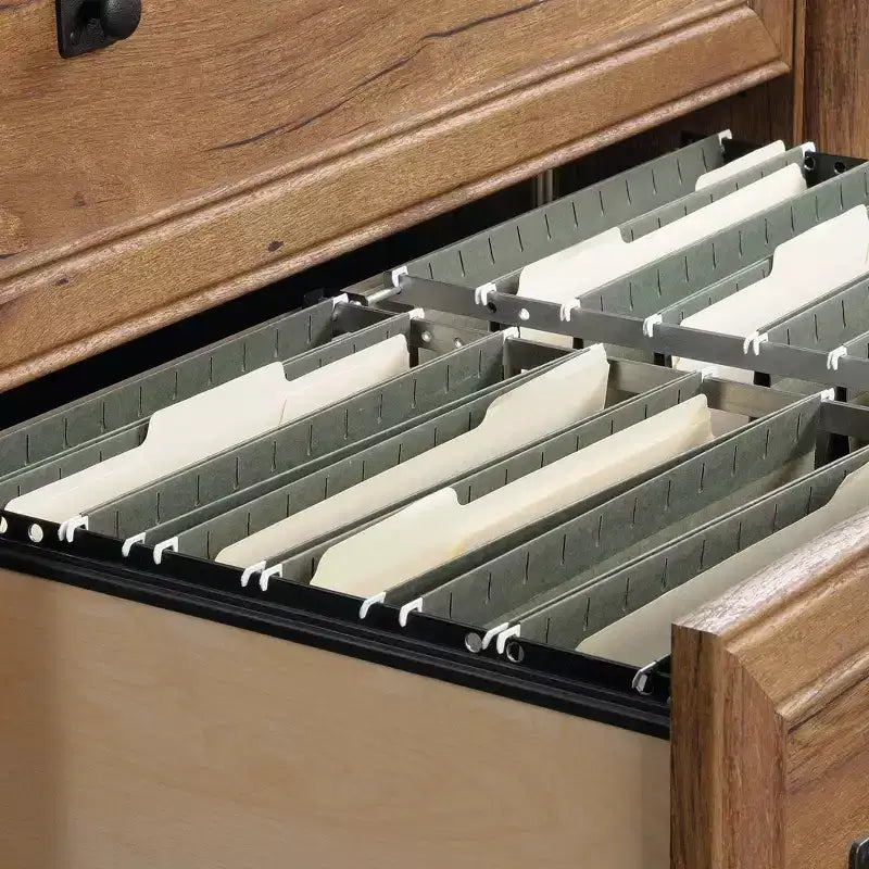 Palladia File Vintage Oak - Sauder: 2-Drawer Lateral, Safety Interlock, Home Office Storage