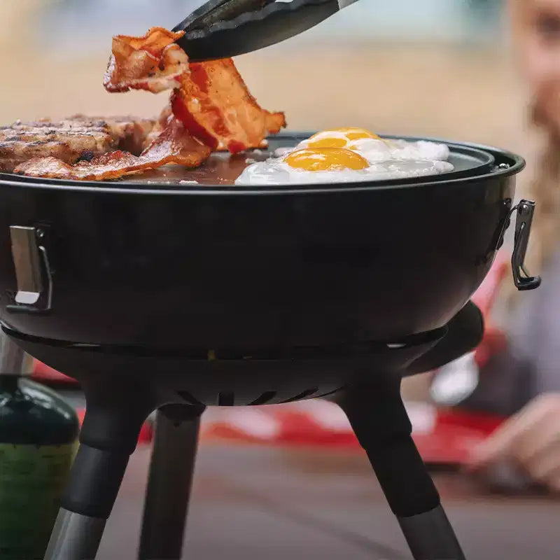 Réchaud de camping portable au propane 4-en-1 - Noir