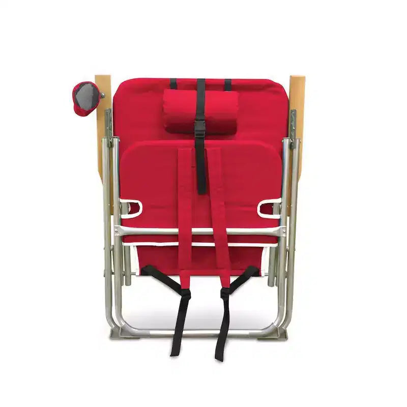 Chaise de plage portable et légère pour l'extérieur - Rouge