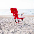 Chaise de plage portable et légère pour l'extérieur - Rouge