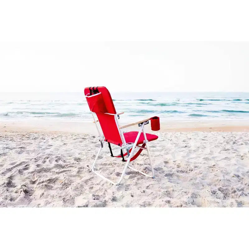 Chaise de plage portable et légère pour l'extérieur - Rouge