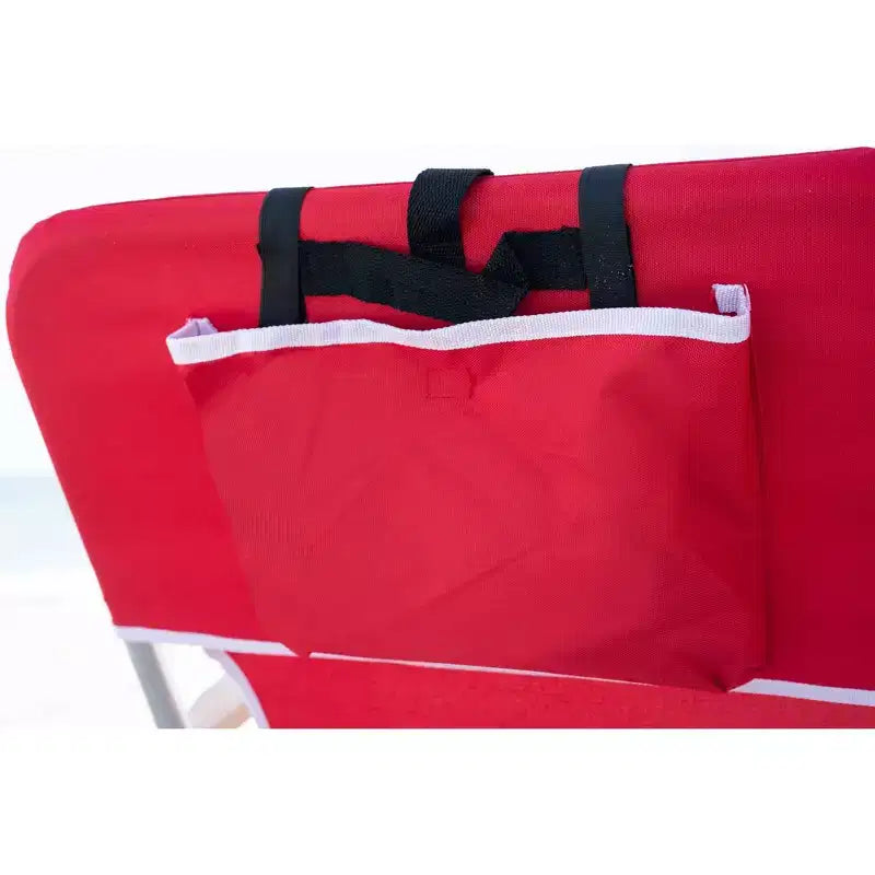 Chaise de plage portable et légère pour l'extérieur - Rouge