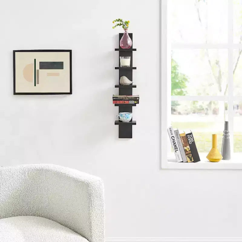 30 x 6 Slim Vertical Column Wall Shelf - Danya B.