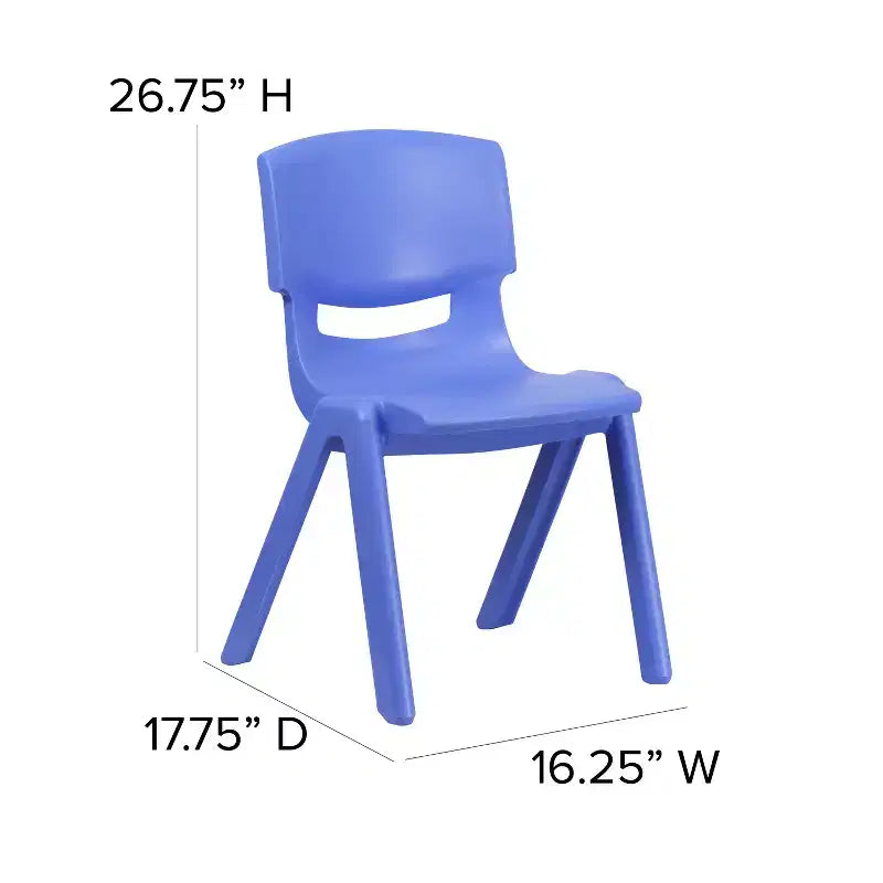 Flash Furniture 2 Pack Plastic Stackable School Chair with 15.5 Seat Height