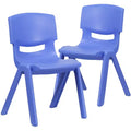 Flash Furniture 2 Pack Plastic Stackable School Chair with 15.5 Seat Height