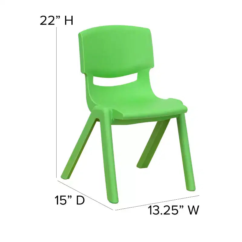 Flash Furniture 4 Pack Plastic Stackable School Chair with 12'' Seat Height
