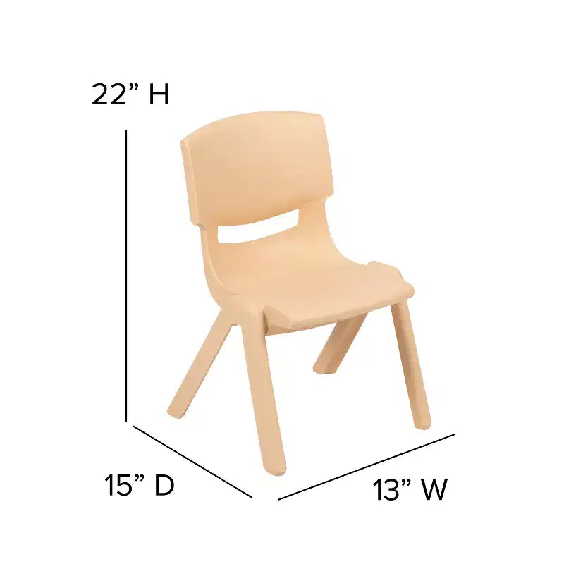 Flash Furniture 4 Pack Plastic Stackable School Chair with 12'' Seat Height