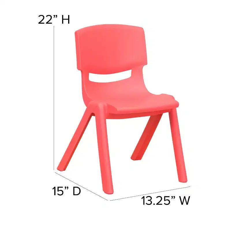 Flash Furniture 4 Pack Plastic Stackable School Chair with 12'' Seat Height