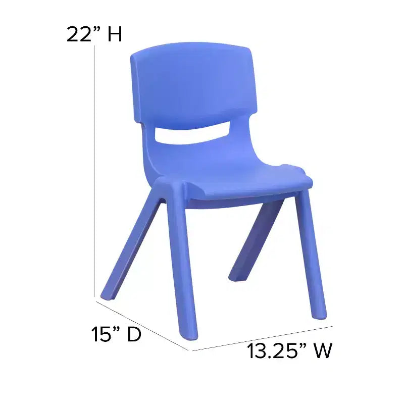 Flash Furniture 4 Pack Plastic Stackable School Chair with 12'' Seat Height