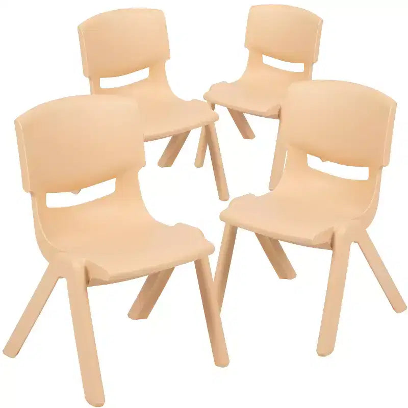 Flash Furniture 4 Pack Plastic Stackable School Chair with 12'' Seat Height