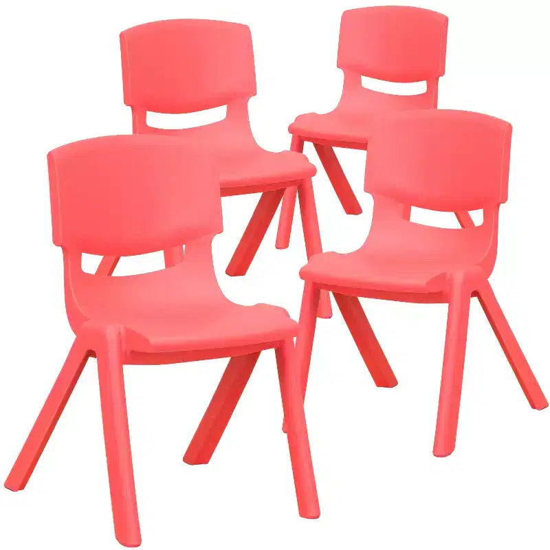 Flash Furniture 4 Pack Plastic Stackable School Chair with 12'' Seat Height