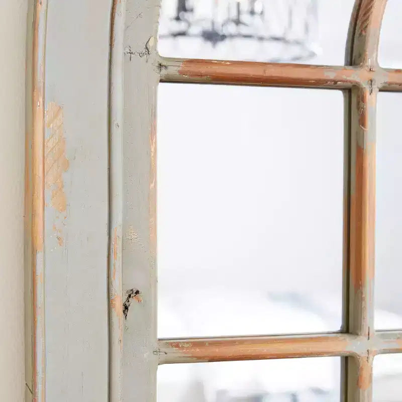 48 x 37 Farmhouse Classic Arched Window Design Decorative Wall Mirror - Olivia & May