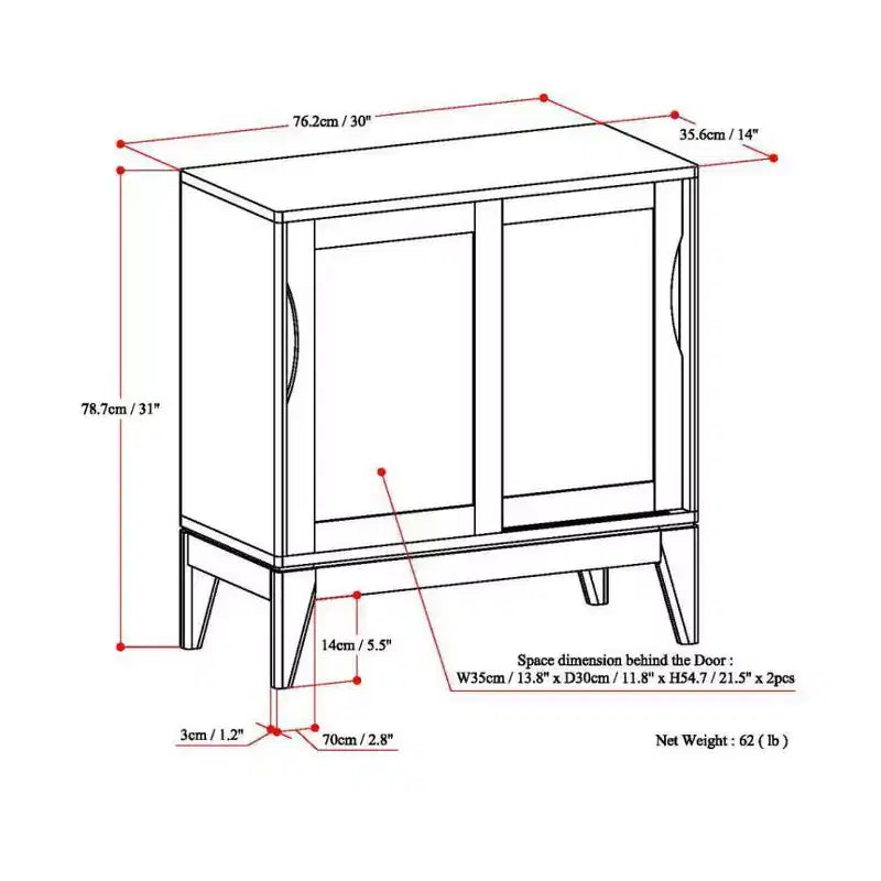 Pearson Low Storage Cabinet - WyndenHall