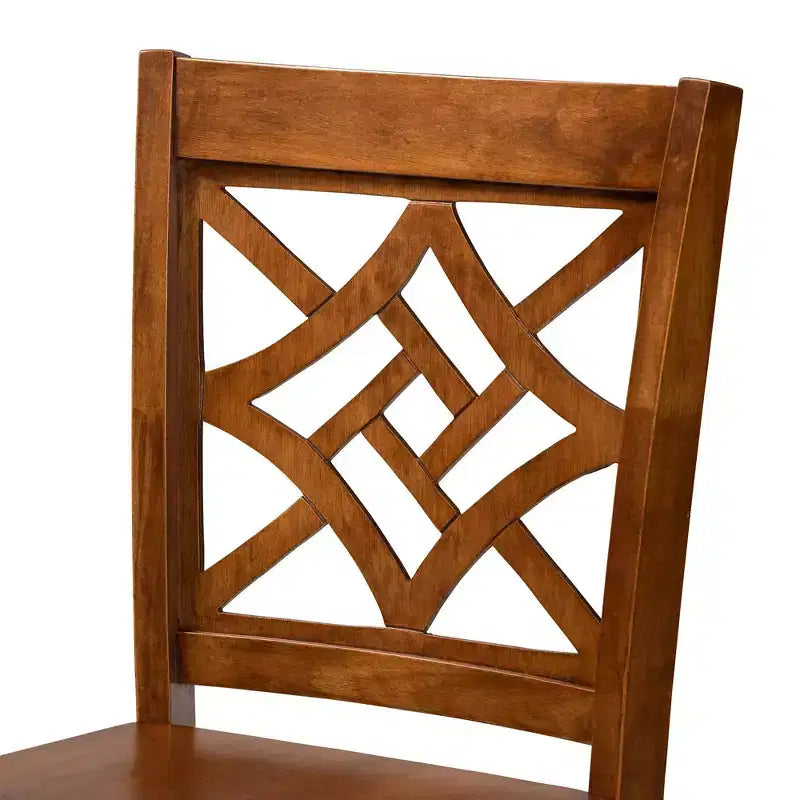 2pc Nicolette Wood Counter Height Barstools - Baxton Studio