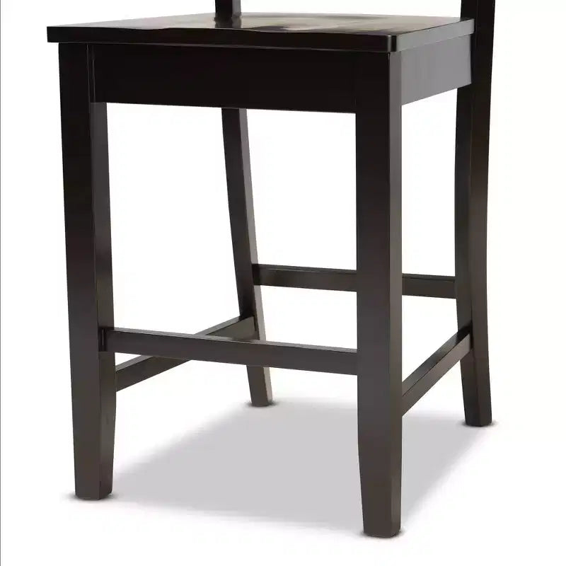 2pc Nicolette Wood Counter Height Barstools - Baxton Studio