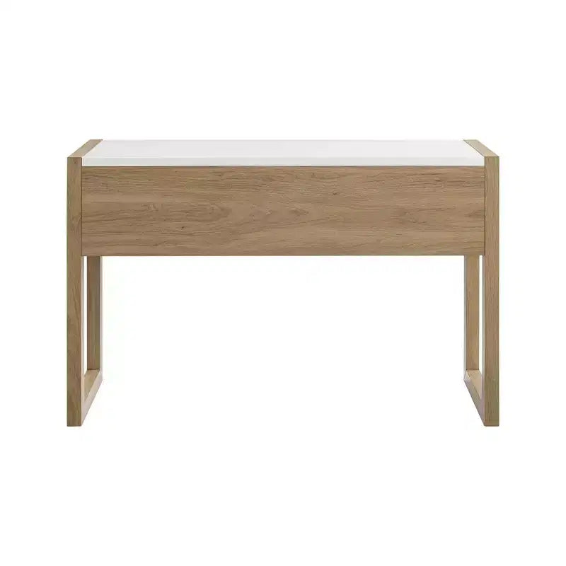 Claudine Chic Two-Tone Writing Desk with Grooved Drawer - Saracina Home