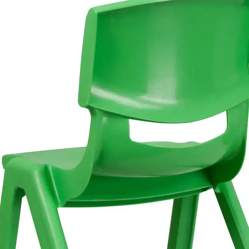 Emma and Oliver 2 Pack Plastic Stackable School Chair with 15.5H Seat