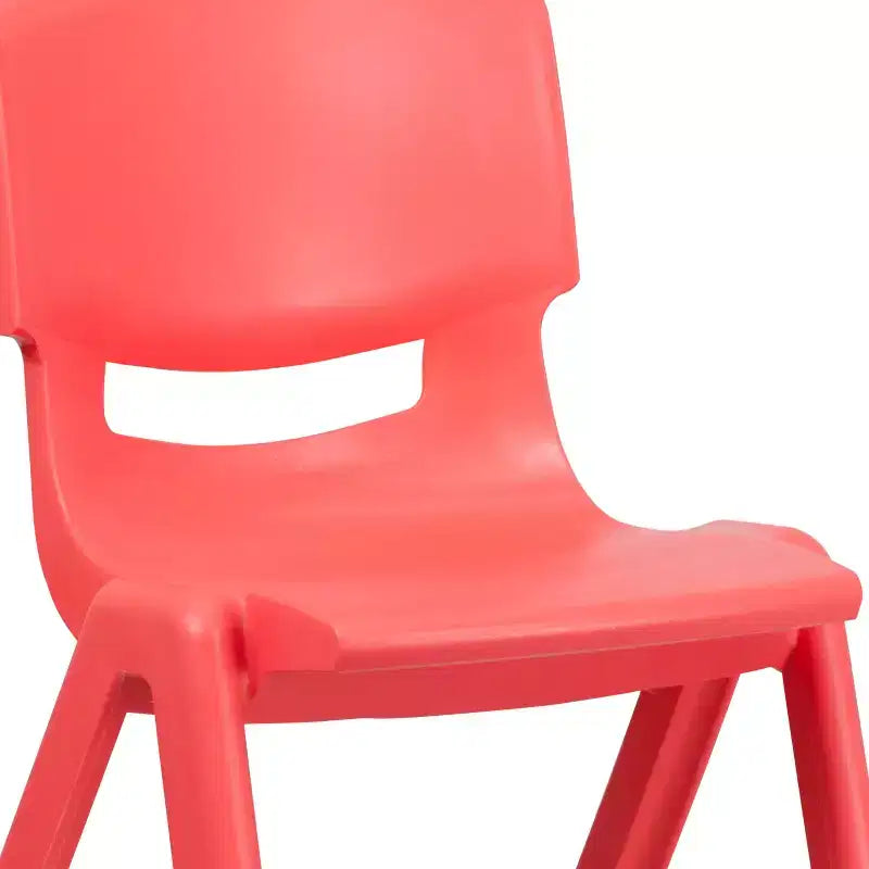 Emma and Oliver 2 Pack Plastic Stackable School Chair with 15.5H Seat