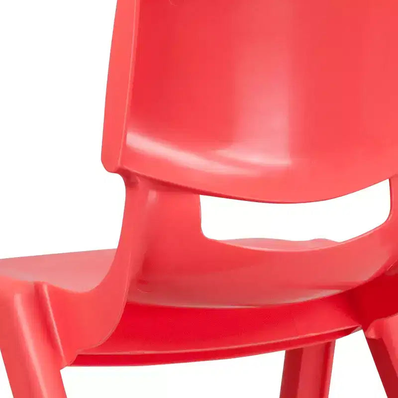 Emma and Oliver 2 Pack Plastic Stackable School Chair with 15.5H Seat