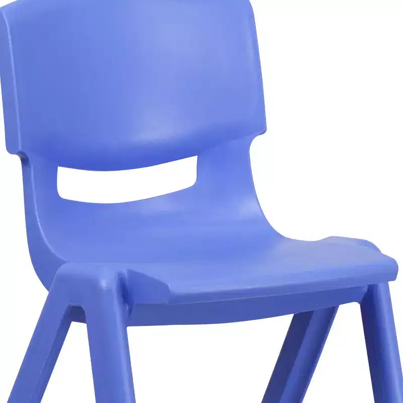 Emma and Oliver 2 Pack Plastic Stackable School Chair with 15.5H Seat