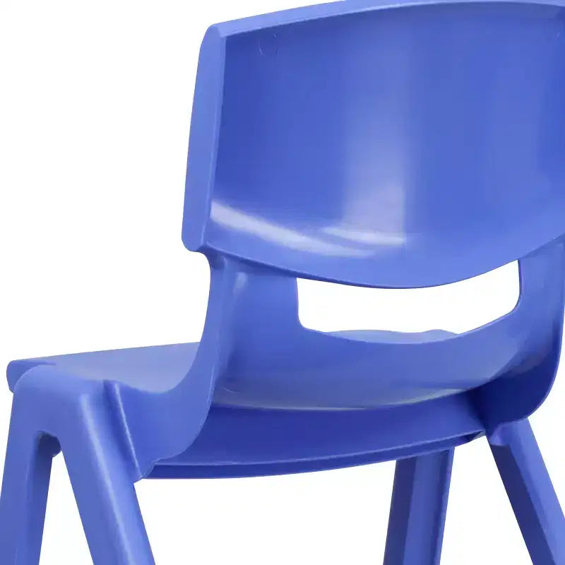 Emma and Oliver 2 Pack Plastic Stackable School Chair with 15.5H Seat
