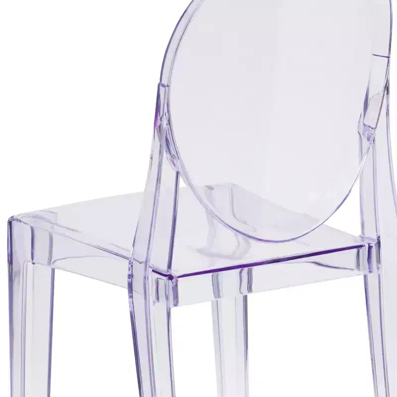 Emma and Oliver Ghost Side Chair in Transparent Crystal