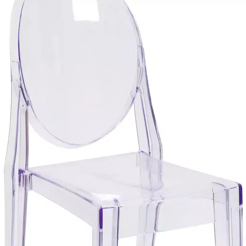Emma and Oliver Ghost Side Chair in Transparent Crystal