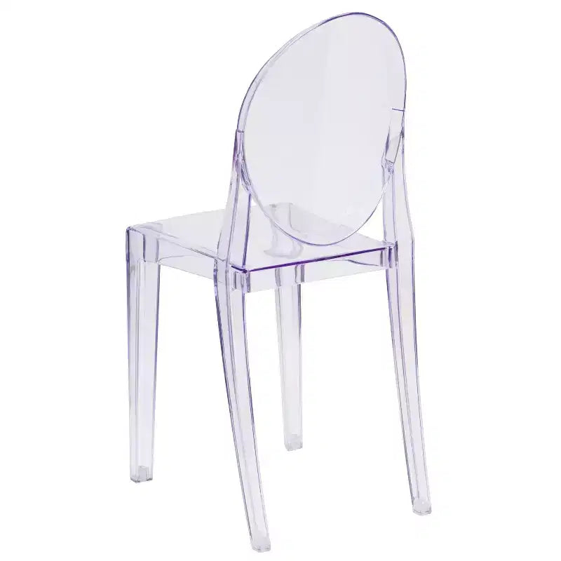 Emma and Oliver Ghost Side Chair in Transparent Crystal
