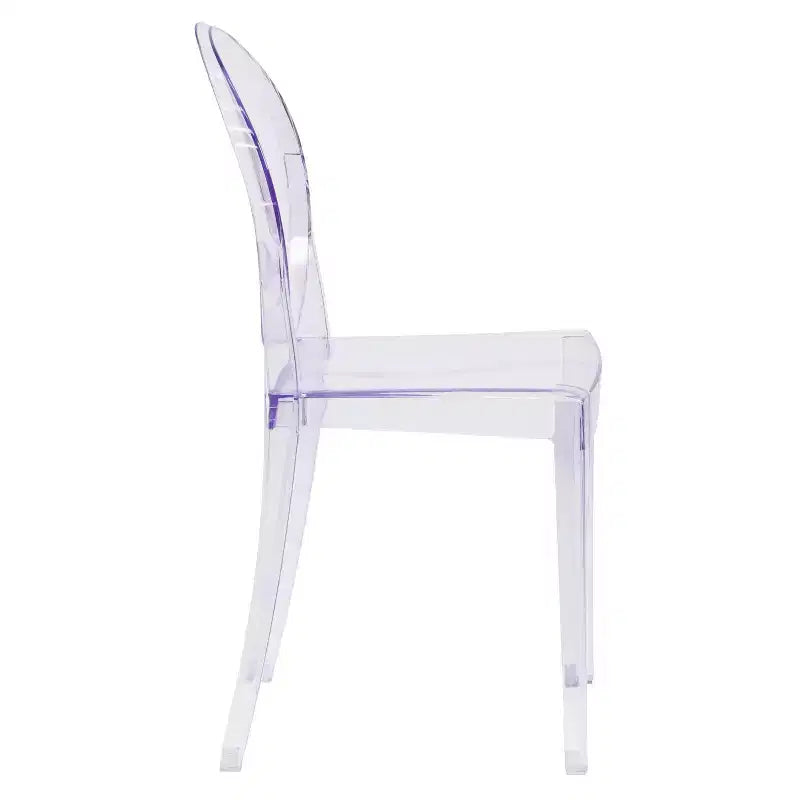 Emma and Oliver Ghost Side Chair in Transparent Crystal
