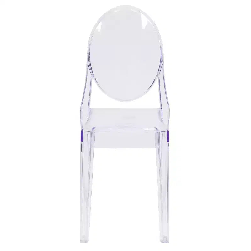 Emma and Oliver Ghost Side Chair in Transparent Crystal