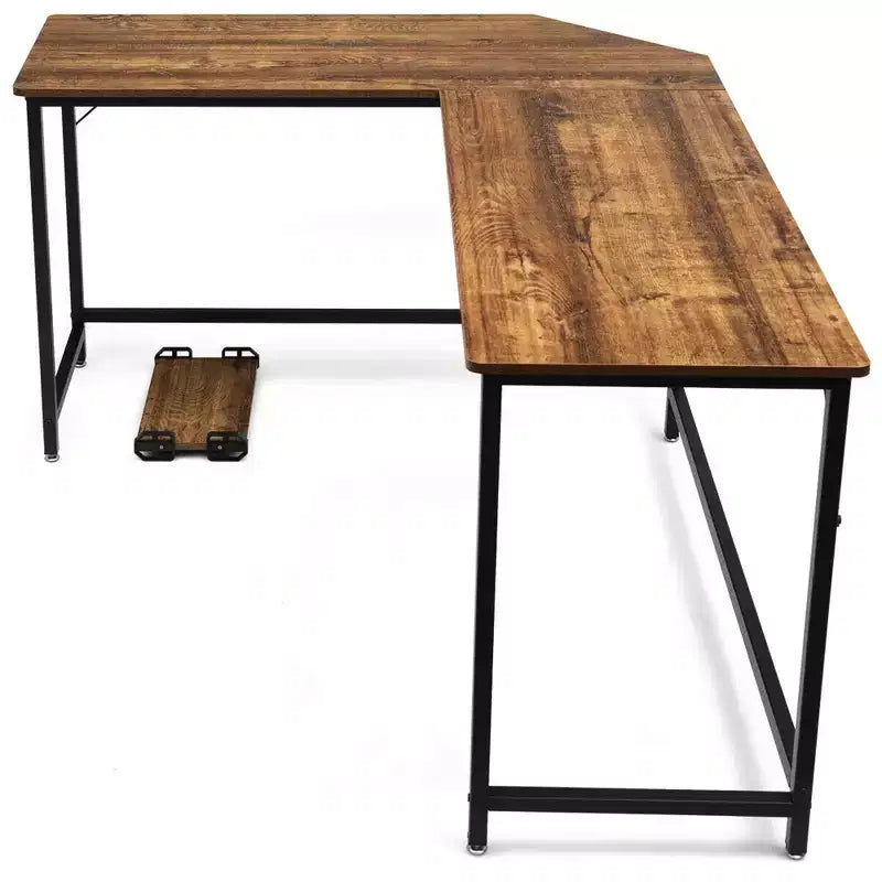 Costway L-Shaped Computer Desk Corner Workstation Study Gaming Table Home Office