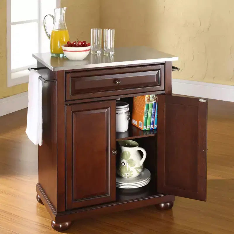Alexandria Stainless Steel Top Portable Kitchen Island/Cart - Crosley