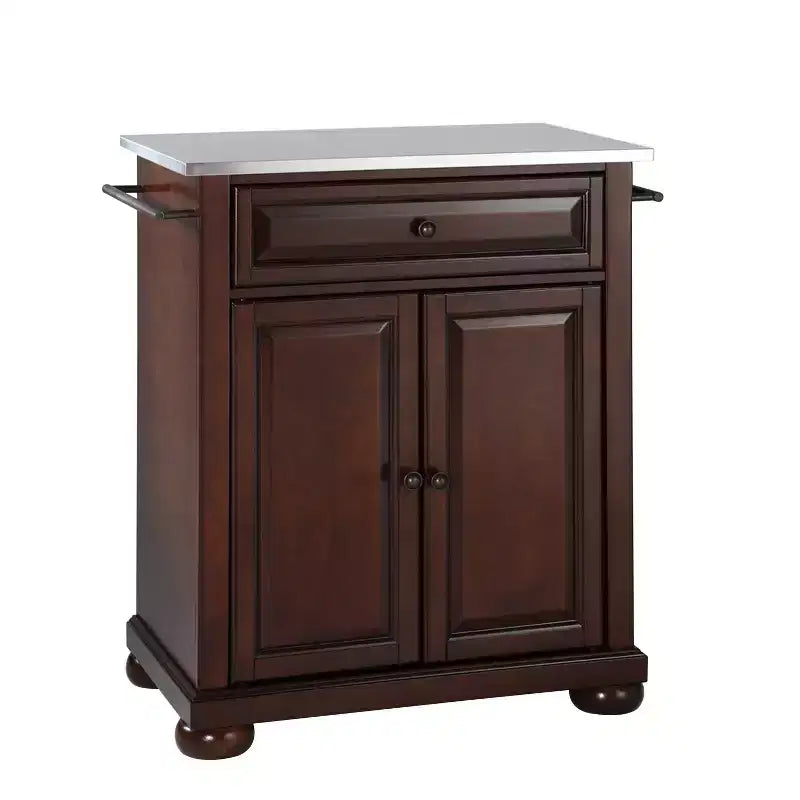 Alexandria Stainless Steel Top Portable Kitchen Island/Cart - Crosley