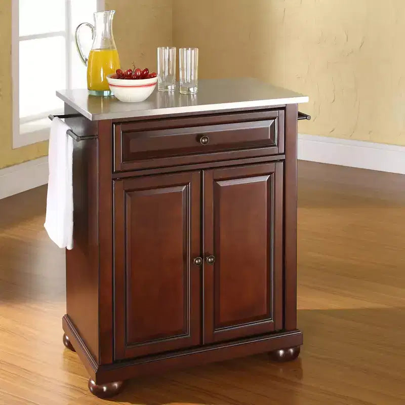 Alexandria Stainless Steel Top Portable Kitchen Island/Cart - Crosley