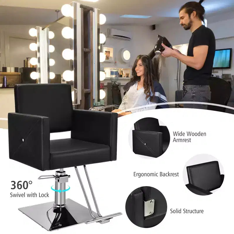 Costway Salon Chair for Hair Stylist Adjustable Swivel Hydraulic Barber Styling Chair