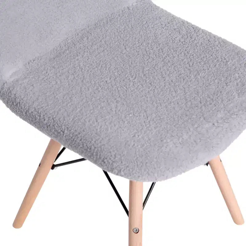 Emma and Oliver Dorset Series Faux Shearling Accent Chair with Beechwood Legs for Living Room, Bedroom, Dorm and More