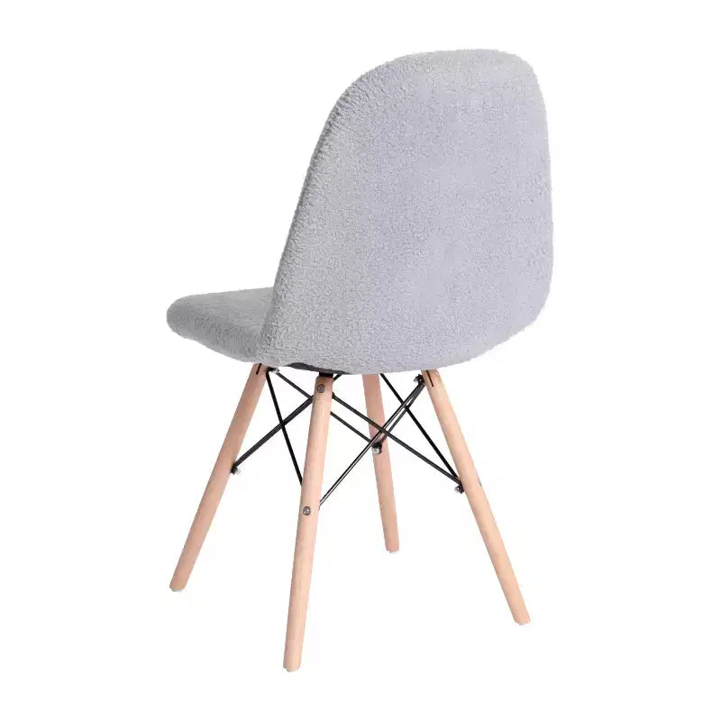 Emma and Oliver Dorset Series Faux Shearling Accent Chair with Beechwood Legs for Living Room, Bedroom, Dorm and More