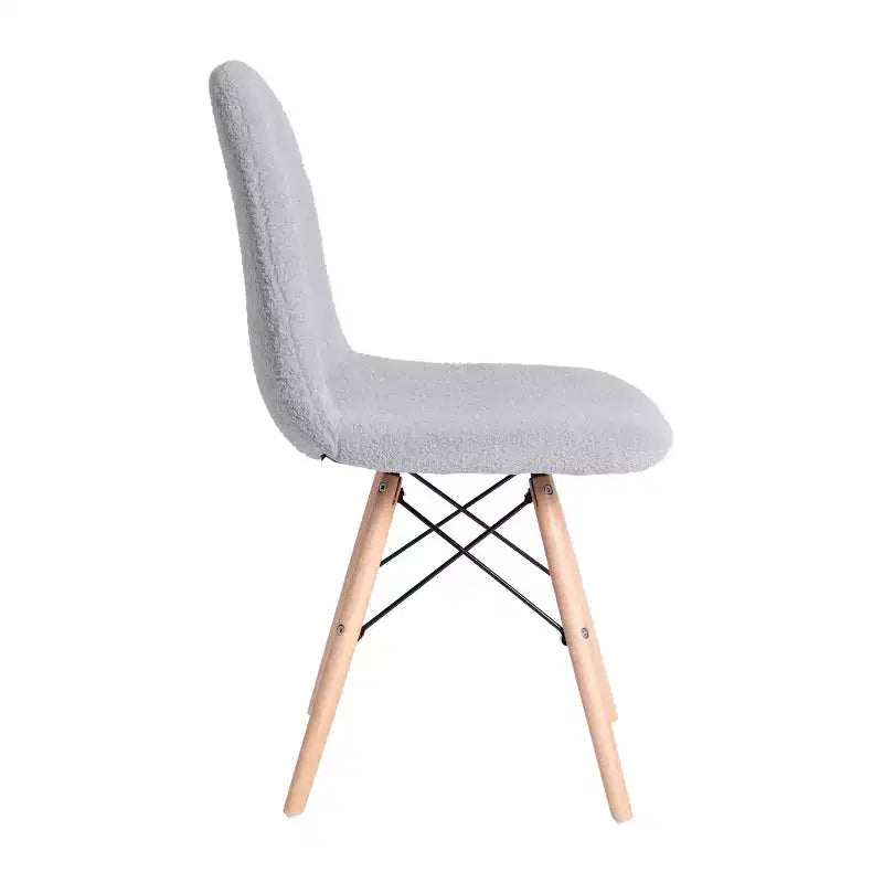 Emma and Oliver Dorset Series Faux Shearling Accent Chair with Beechwood Legs for Living Room, Bedroom, Dorm and More