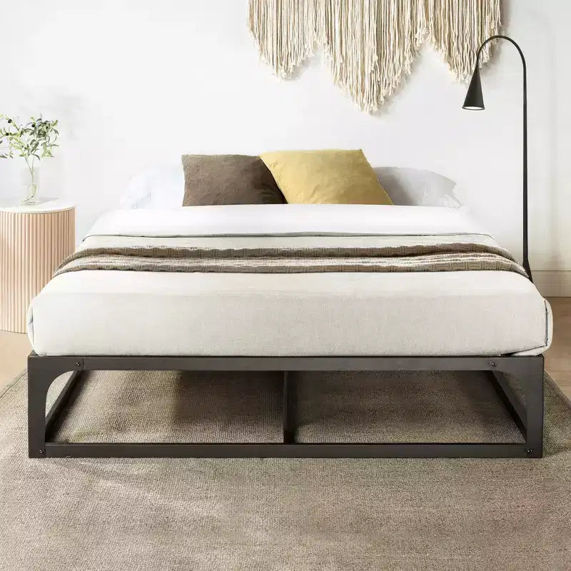 12 Metal Hinged Corner Platform Bed Frame - Mellow