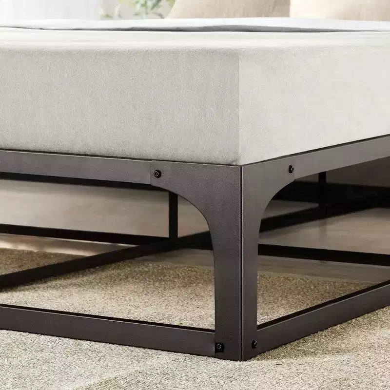 12 Metal Hinged Corner Platform Bed Frame - Mellow