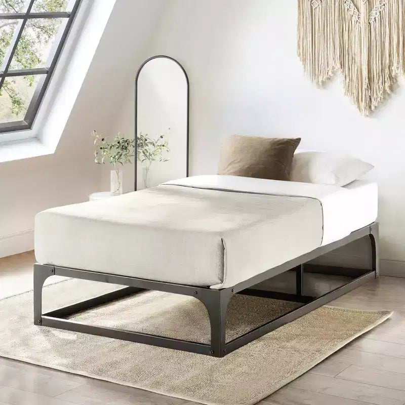 12 Metal Hinged Corner Platform Bed Frame - Mellow