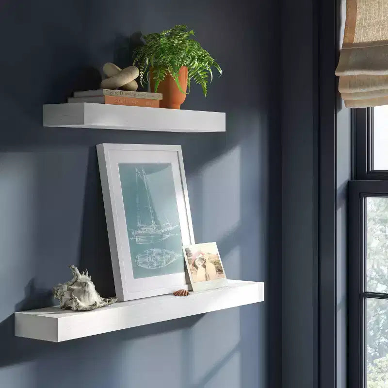 36 Floating Wood Shelf - Threshold