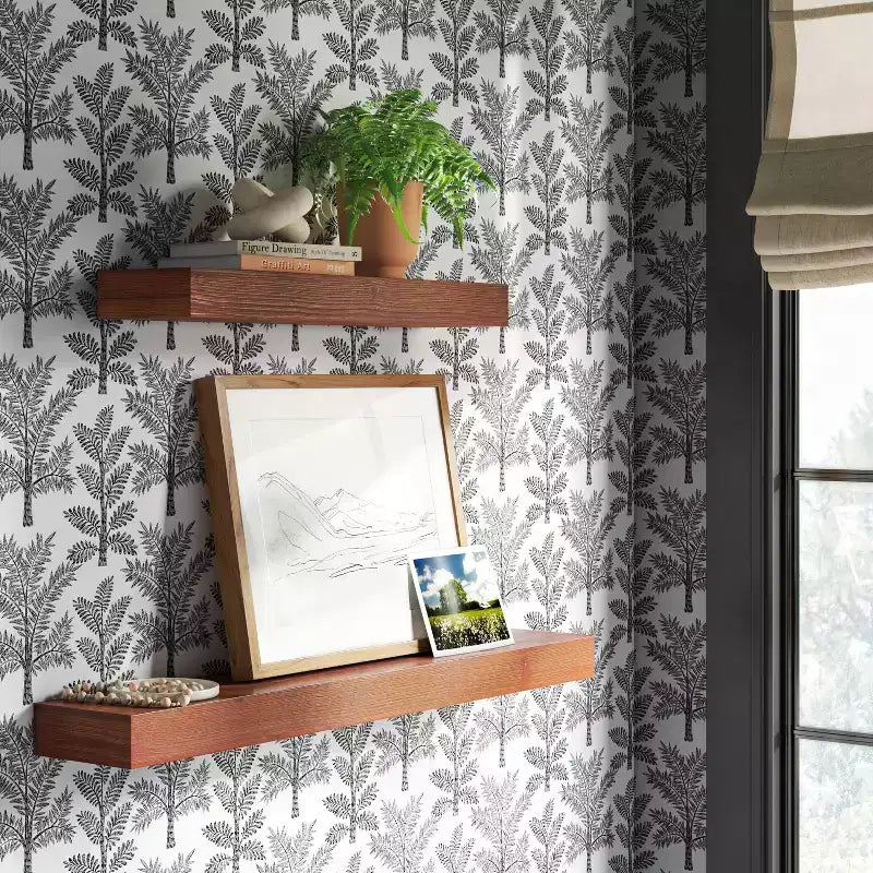 36 Floating Wood Shelf - Threshold
