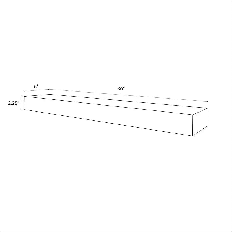 36 Floating Wood Shelf - Threshold