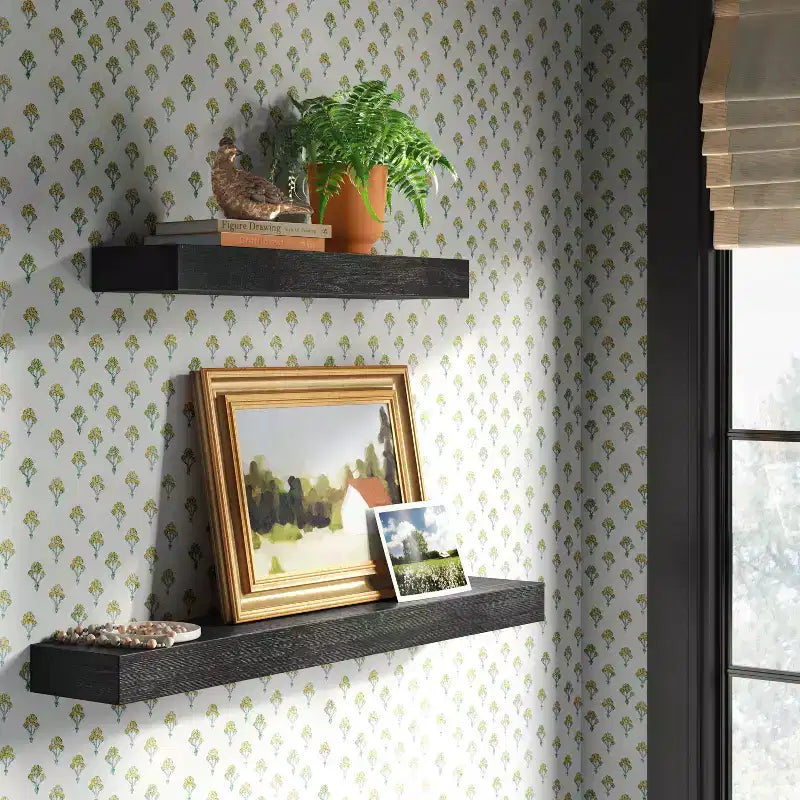 36 Floating Wood Shelf - Threshold