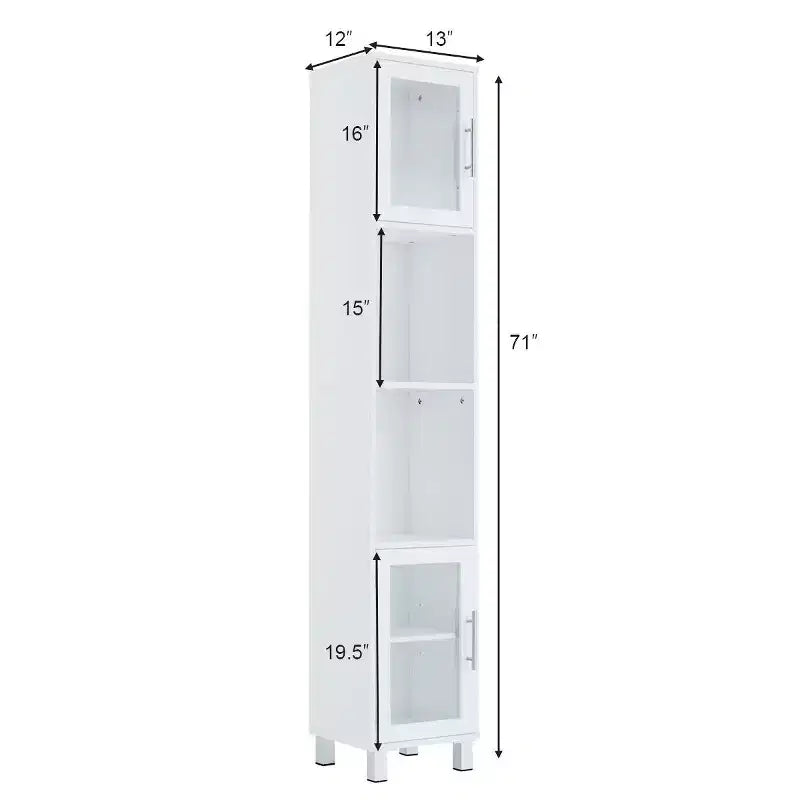 Costway 71 Bathroom Tall Tower Storage Cabinet Organizer Display Shelves Bedroom