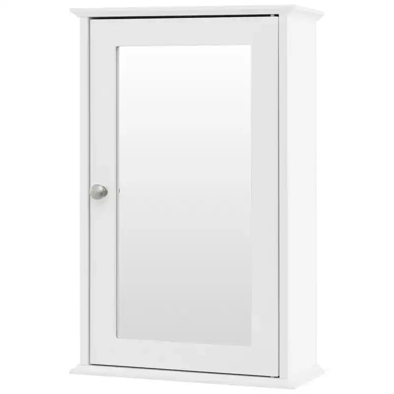 Costway Bathroom Medicine Cabinet with Mirror Cabinet Reversible Single Door Organizer